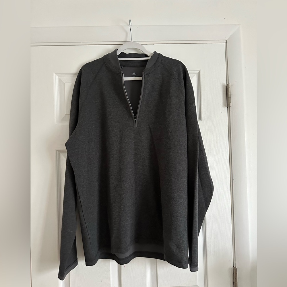 Dark Gray adidas half zip pullover